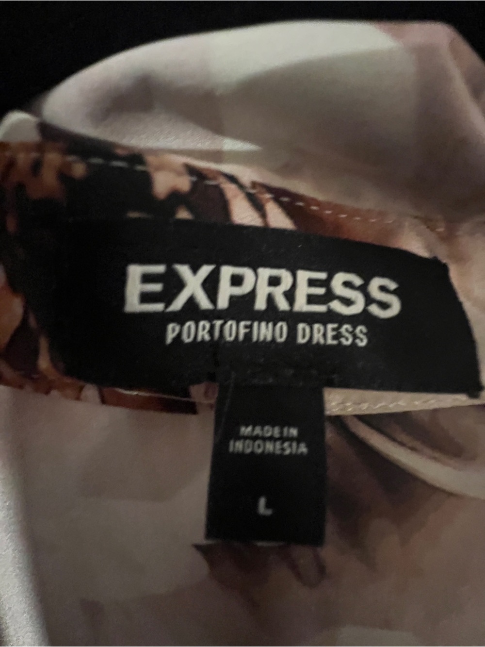 Express Satin Floral Wrap Robe - Blush & Cream - Picture 5 of 5